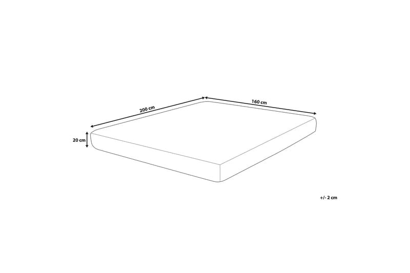 Skummadrass Barsoum 160x200x20 cm - Vit - Skummadrass