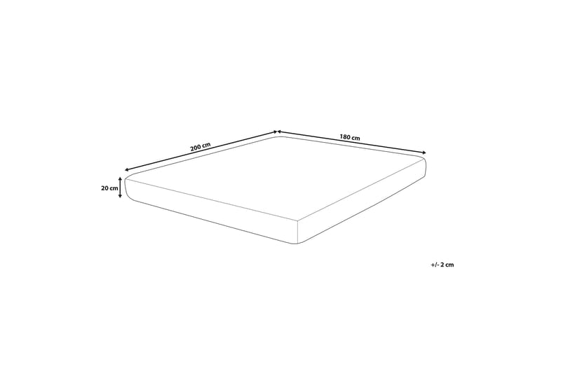 Skummadrass Barsoum 180x200x20 cm - Vit - Skummadrass