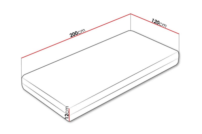 Skummadrass Derry 120x200 cm - Skummadrass