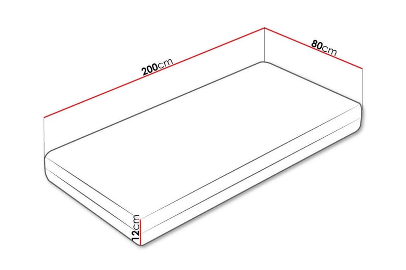 Skummadrass Derry 80x200 cm - Skummadrass