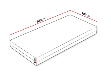 Solklint Resårmadrass 180x200 cm - Vit - Möbler - Säng - Madrass - Resårmadrass & resårbotten