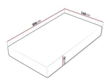 Terik Skummadrass 160x200 cm - Vit, rubinröd och beige - Möbler - Säng - Madrass - Skummadrass