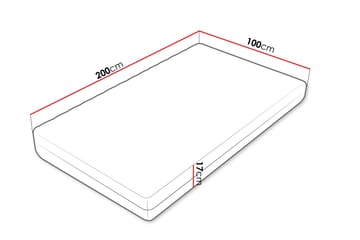 Unona Skummadrass 100x200 cm med Fasthetsgrad Medium - Vit - Möbler - Säng - Madrass - Skummadrass
