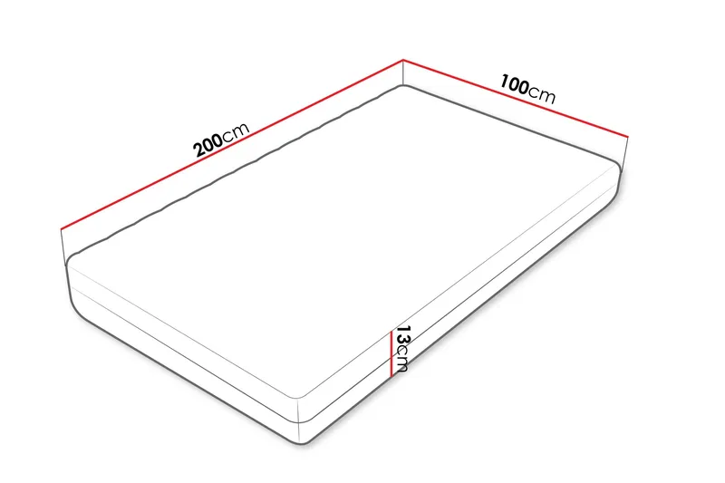 Unona Skummadrass 100x200 cm med Fasthetsgrad Medium - Vit - Möbler - Barnmöbler - Barnsäng & juniorsäng - Resårbotten barn & barn madrasser