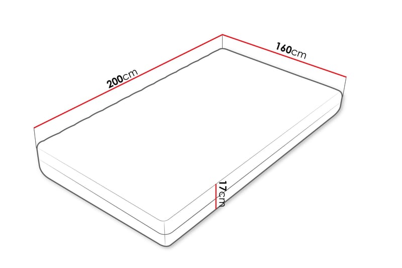 Unona Skummadrass 160x200 cm med Fasthetsgrad Medium - Vit - Möbler - Säng - Madrass - Skummadrass