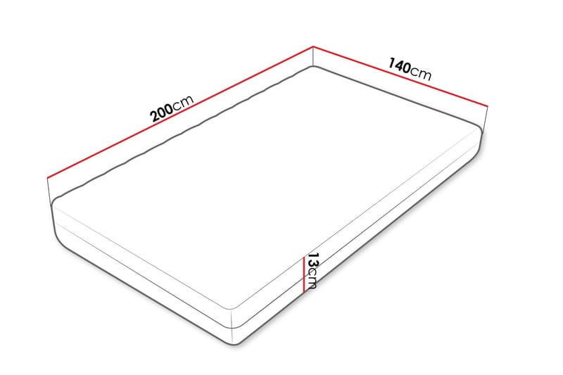 Unona Skummadrass 200x140 cm - Möbler - Barnmöbler - Barnsäng & juniorsäng - Resårbotten barn & barn madrasser