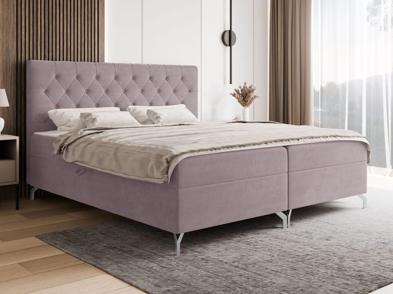 Mavik Sängpaket Kontinentalsäng med förvaring 120x200 cm - rosa - Möbler - Säng - Kontinentalsäng