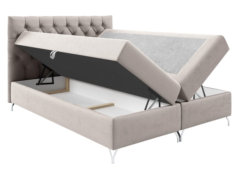 Mavik Sängpaket Kontinentalsäng med förvaring 160x200 cm - beige - Möbler - Säng - Kontinentalsäng
