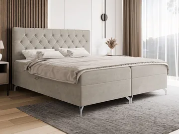 Mavik Sängpaket Kontinentalsäng med förvaring 160x200 cm - beige - Möbler - Säng - Kontinentalsäng