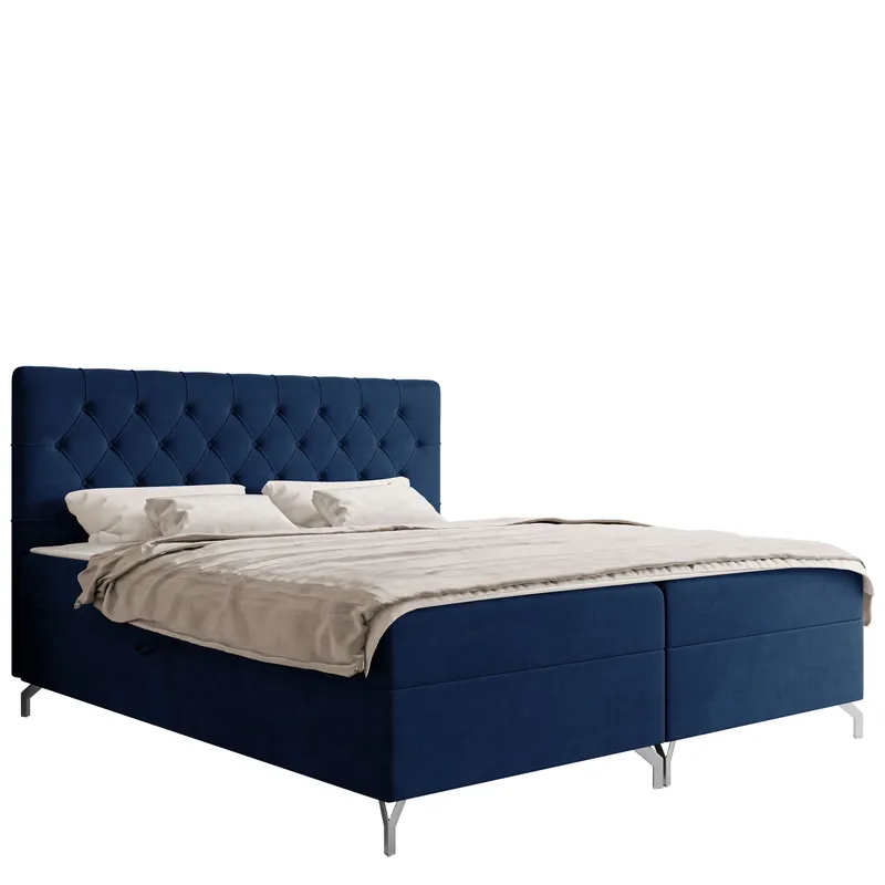 Mavik Sängpaket Kontinentalsäng med förvaring 160x200 cm, blå