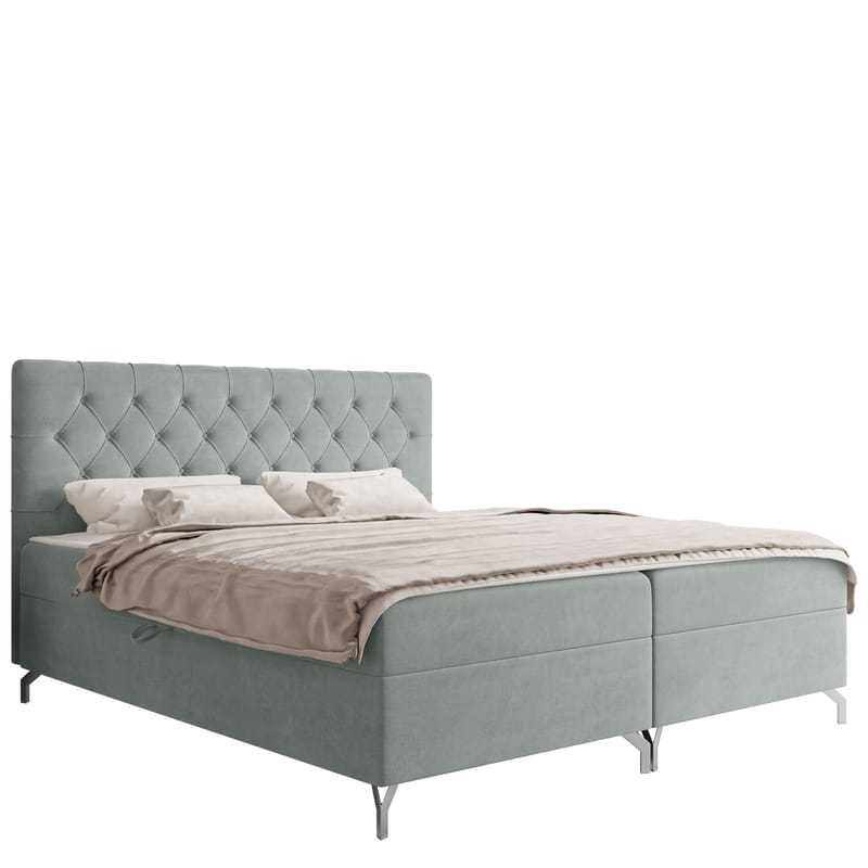 Mavik Sängpaket Kontinentalsäng med förvaring 180x200 cm, grå