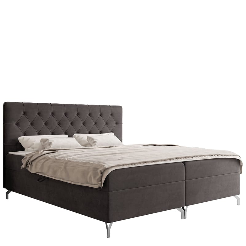 Mavik Sängpaket Kontinentalsäng med förvaring 180x200 cm, Mörkgrå