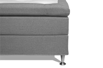 Meja Komplett Sängpaket – Kontinentalsäng 160x200 cm i Tyg med Sänggavel + Bäddmadrass med Fasthetsgrad Fast - Ljusgrå - Möbler - Säng - Kontinentalsäng