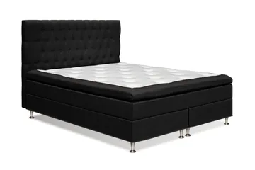 Meja Sängpaket – Kontinentalsäng 180x200 cm med Sänggavel + Bäddmadrass med Fasthetsgrad Fast - Svart - Möbler - Säng - Kontinentalsäng