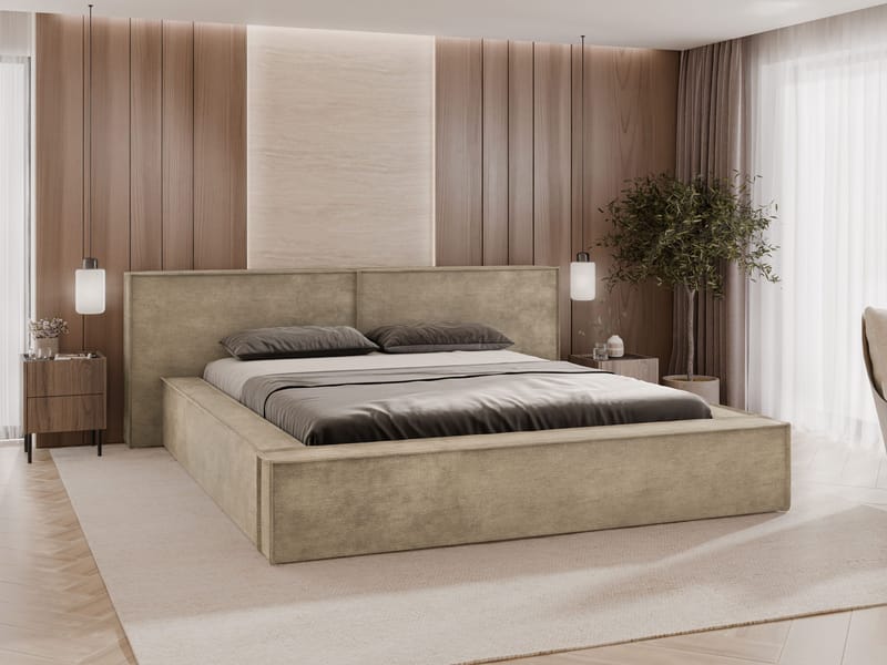 Melor Sängram 160x200 cm - beige - Möbler - Säng - Säng med förvaring
