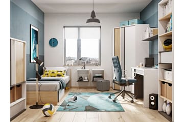 Metropolitan Möbelset För Sovrum - Brun/Vit/Ljusgrå/Svart - Möbler - Säng - Möbelset för sovrum