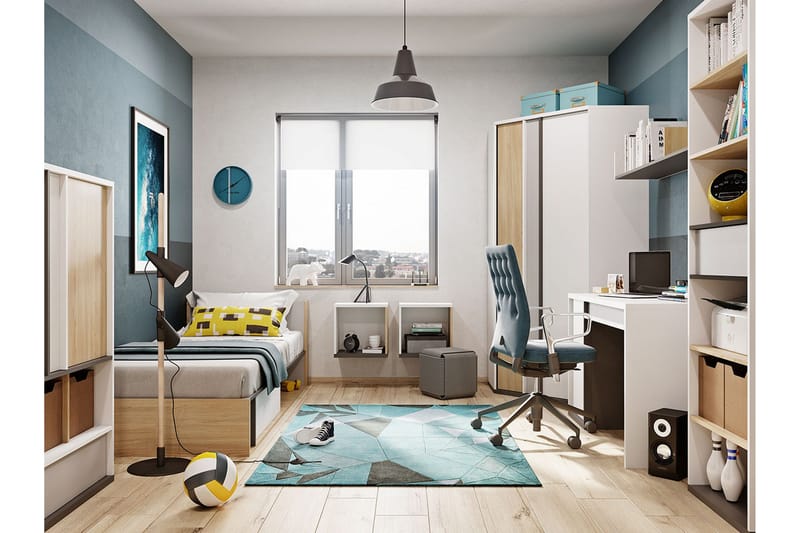 Metropolitan Möbelset För Sovrum - Brun/Vit/Ljusgrå/Svart - Möbler - Säng - Möbelset för sovrum