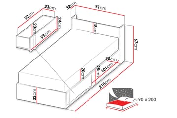 Metropolitan Sängram 90x200 cm - Brun - Möbler - Säng - Sängram & sängstomme