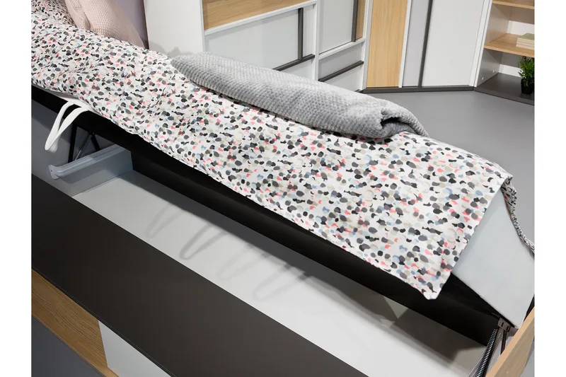 Metropolitan Sängram 90x200 cm - Brun/Vit/Ljusgrå/Svart - Möbler - Säng - Sängram & sängstomme