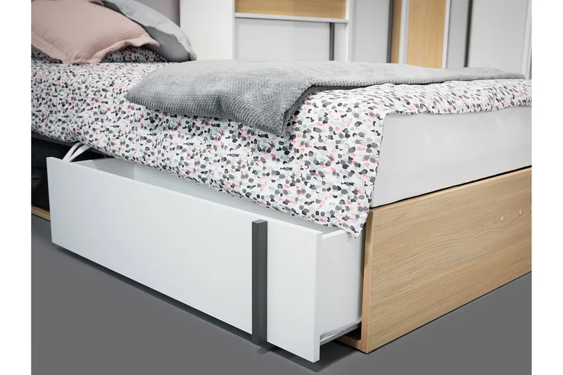 Metropolitan Sängram 90x200 cm - Brun/Vit/Ljusgrå/Svart - Möbler - Säng - Sängram & sängstomme