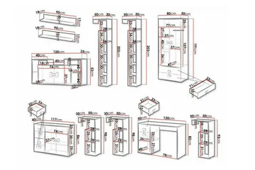 Castlebay Möbelset För Sovrum White - Möbler - Säng - Möbelset för sovrum