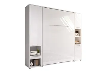 Concept Pro Sovrumsset sängskåp - Vit Högglans - Möbler - Säng - Möbelset för sovrum