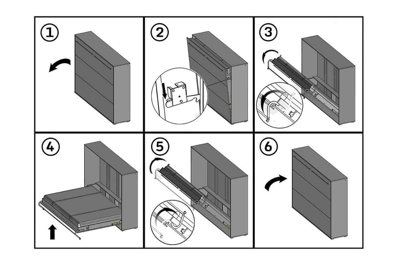 Concept Pro Sovrumsset sängskåp - Vit - Möbler - Säng - Möbelset för sovrum