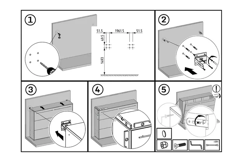 Concept Pro Sovrumsset sängskåp - Vit - Möbler - Säng - Möbelset för sovrum