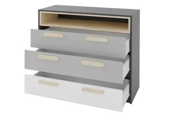 Pok Sovrumsset barn - Grå/Vit - Möbler - Säng - Möbelset för sovrum