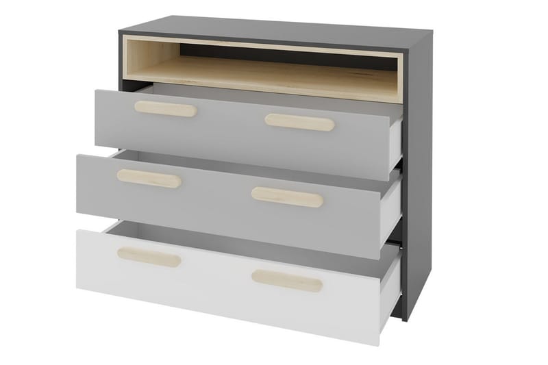 Pok Sovrumsset barn - Grå/Vit - Möbler - Säng - Möbelset för sovrum