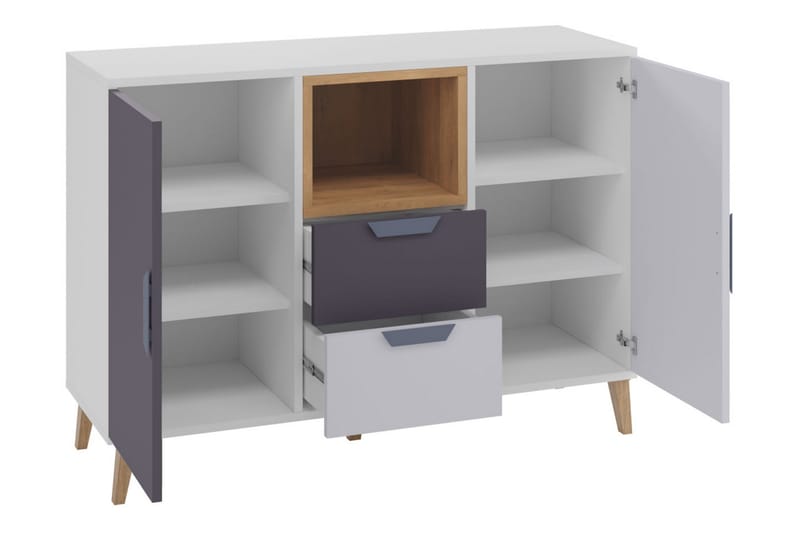 Sayuki Möbelset För Sovrum - Vit/Grå - Möbler - Säng - Möbelset för sovrum