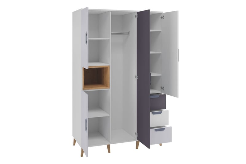 Sayuki Möbelset För Sovrum - Vit/Grå - Möbler - Säng - Möbelset för sovrum