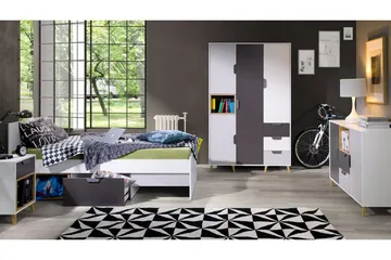 Sayuki Möbelset För Sovrum - Vit/Grå - Möbler - Säng - Möbelset för sovrum