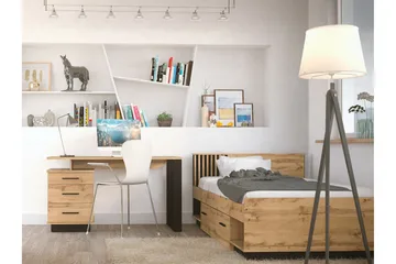 Strathy Möbelset För Sovrum - Svart - Möbler - Säng - Möbelset för sovrum