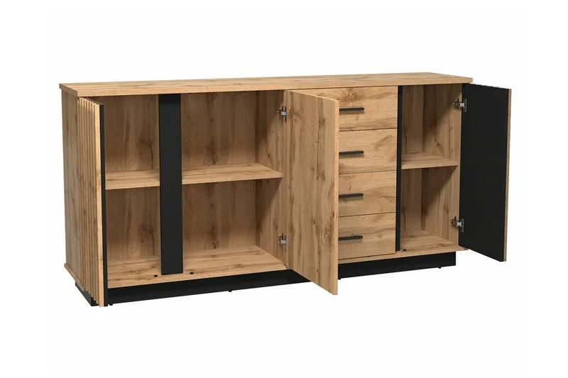 Strathy Möbelset För Sovrum - Svart - Möbler - Säng - Möbelset för sovrum