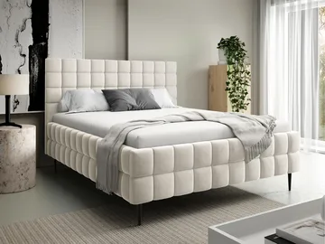 Morke Sängram med förvaring 140x200 cm - beige - Möbler - Säng - Säng med förvaring