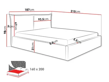 Morricon Sängram 160x200 cm - Svart - Möbler - Säng - Sängram & sängstomme