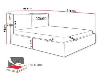 Morricon Sängram 180x200 cm - Beige - Möbler - Säng - Sängram & sängstomme