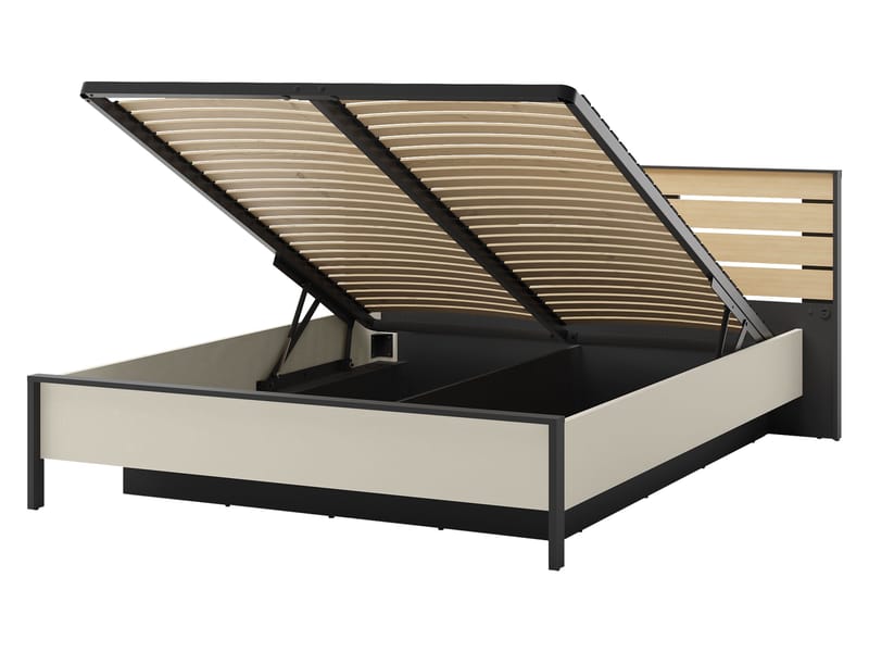 Navron Möbelset För Sovrum - Beige/Svart - Möbler - Säng - Möbelset för sovrum