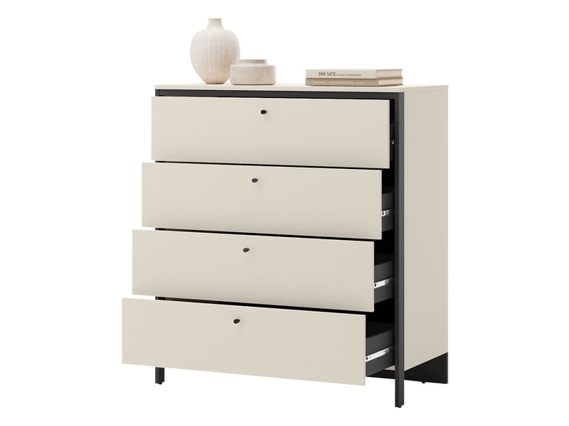 Navron Möbelset För Sovrum - Beige/Svart - Möbler - Säng - Möbelset för sovrum