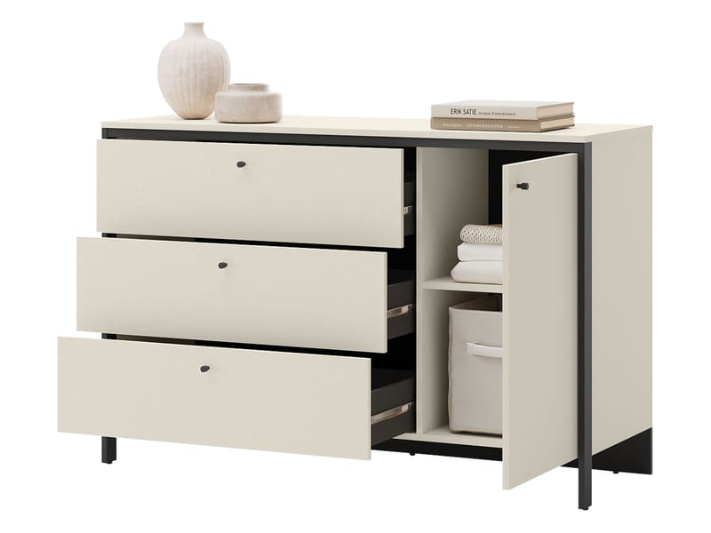 Navron Möbelset För Sovrum - Beige/Svart - Möbler - Säng - Möbelset för sovrum