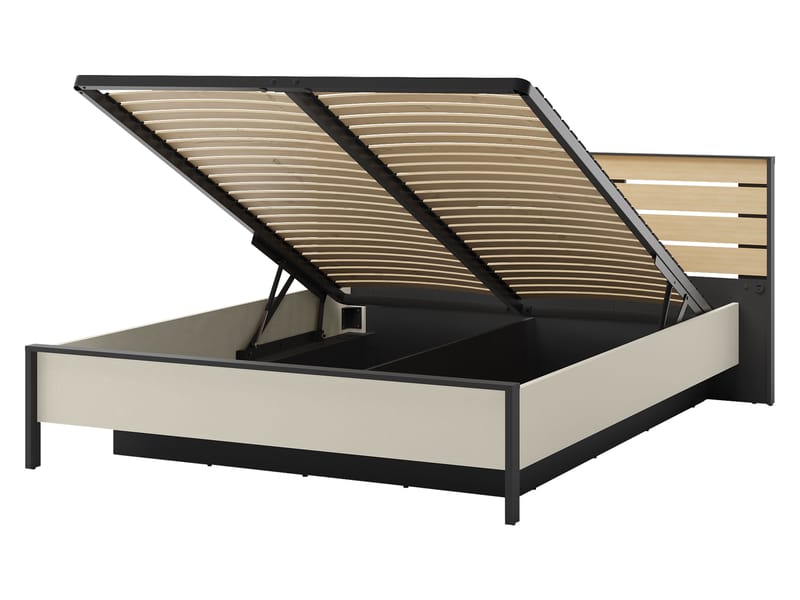 Navron Möbelset För Sovrum - Beige/Svart - Möbler - Säng - Möbelset för sovrum
