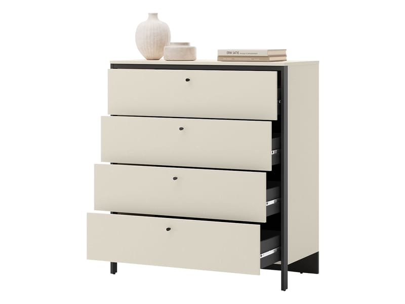 Navron Möbelset För Sovrum - Beige/Svart - Möbler - Säng - Möbelset för sovrum