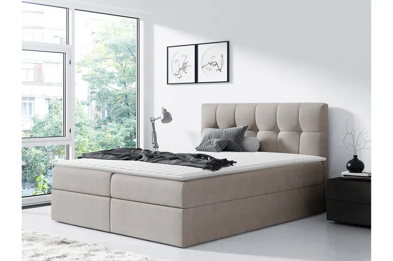 Neitisuanto Sängpaket Kontinentalsäng 140x200 cm - Beige - Möbler - Säng - Kontinentalsäng