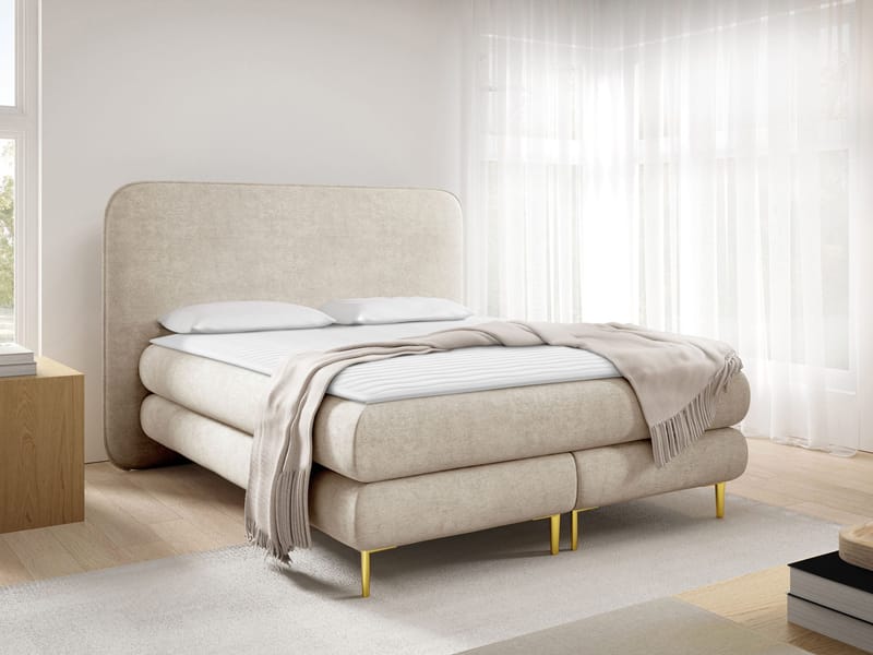 Neylinus Sängpaket Kontinentalsäng 160x200 cm - beige - Möbler - Säng - Kontinentalsäng