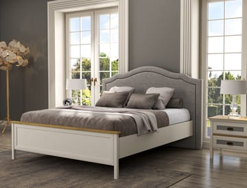 Nimora Dubbelsängram 180x200 cm - Crème, ek, grå - Möbler - Säng - Säng med förvaring