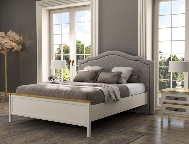 Nimora Dubbelsängram 180x200 cm - Crème, ek, grå - Möbler - Säng - Säng med förvaring