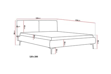Nordic Komplett Sängpaket 120x200 cm med sänggavel - Mörkgrå - Möbler - Säng - Ramsäng