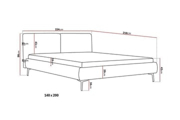 Nordic Komplett Sängpaket 140x200 cm med sänggavel - Beige - Möbler - Säng - Ramsäng
