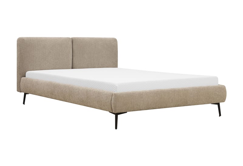 Nordic Komplett Sängpaket 140x200 cm med sänggavel - Beige - Möbler - Säng - Ramsäng